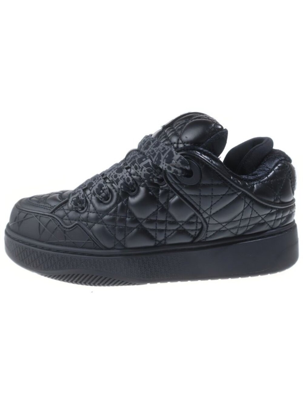 Dior Erl Quilted Calfskin Low Cut Sneakers Black